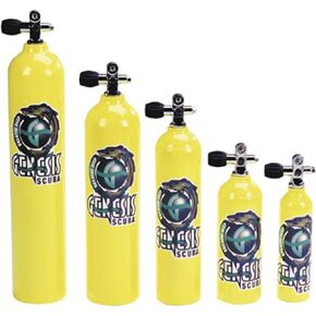 Catalina Pony Bottle Tanks, Yellow with Pro Valve - 19 Cubic Ft