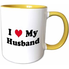 3dRose I Love My Husband Mug, 11-Ounce