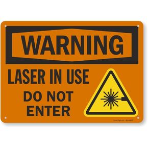 SmartSign "Warning - Laser in Use, Do Not Enter" Sign | 10" x 14" Plastic
