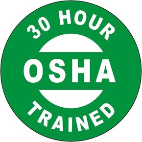 30 Hour OSHA Trained Hard Hat Labels Helmet Vinyl Stickers Decals Reflective in Saudi Arabia