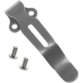 Premium Deep Carry Pocket Clip Set - Black Stainless Steel, Compatible with Benchmade Bugout 535 and Most Benchmade Knives - Includes 2Pcs Clip Screws, Black Color