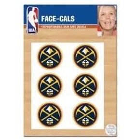 Wincraft NBA Denver Nuggets Face Tattoos, Team Colors, One Size