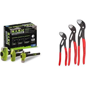 Wilton B.A.S.H Mechanics Hammer Kit (11111) & KNIPEX 3 Piece Cobra Pliers Set (002006US1)