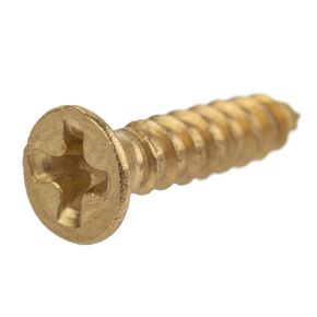 #4 x 1/2" Brass Flat Countersunk Head Phillips Drive Wood Screws | Pack of 25 | Self Tapping Screws for Wood Antique or Modern Furniture | SCR412FPHBP