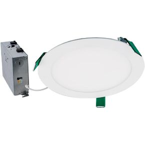 HALO HLB8169FS1EMWR Canless Large LED Recessed Light Selectable 2700K, 3000K, 3500K, 4000K, 5000K CCT 8 Inch White