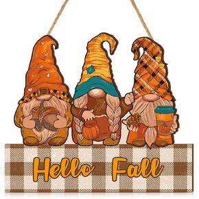 مجموعة واحدة من لافتة باب مرحبا الخريف ديكور سقوط التماثيل الخشبية علامة معلقة لعيد الشكر علامات خشبية معلقة ديكور جدار ريفي الباب الأمامي ساحة مزرعة المنزل ديكورات حصاد الخريف in Kuwait