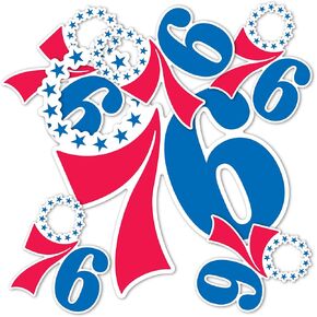 Desert Cactus Philadelphia 76ers NBA Officially Licensed Sticker Vinyl Decal Laptop Water Bottle Car Scrapbook (Type 3-1)