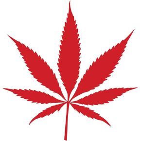 Cannibus Marijuana Leaf Shape Pot Vinyl Decal Sticker Car Window Bumper Die Cut 5-Inches Premium Quality UV Resistant Laminate Medical Recreational Legalize (5-Inches, Black) JMM00287BLK5