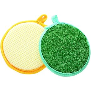 10 Pack Microfiber Scrubbing Pads Dishwashing Scrubber Sponge, Dish Scrub Cloths, Kitchen Scrub Pads, by UTENEW