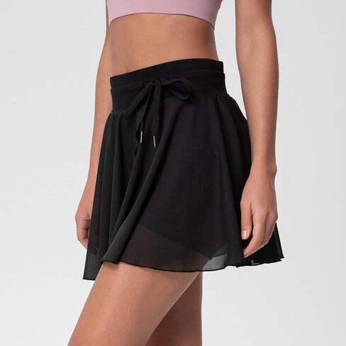 ABOCIW Womens Tennis Skirt with Shorts High Waist Mesh Layered Tulle Flowy Workout Athletic Skorts Skirt in Saudi Arabia