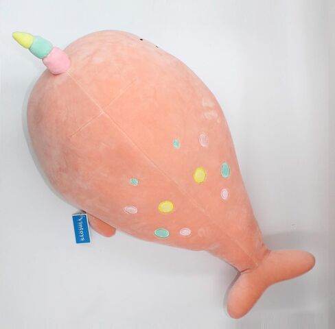 Soft Narwhal Unicorn Whale Hugging Pillow Plush Doll Fish Plush Toy Stuffed Animals Blue 21" in Saudi Arabia
