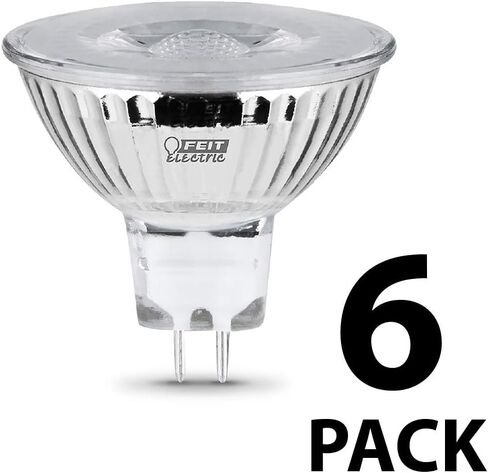 Feit Electric 6W LED Bulbs with 50W Equivalent, Dimmable, MR16 Light Bulbs, 22 Yrs. Lifetime, 500 Lumens, 3000K Warm White, 6 Bulbs - BPEXN/930CA/6 in Saudi Arabia