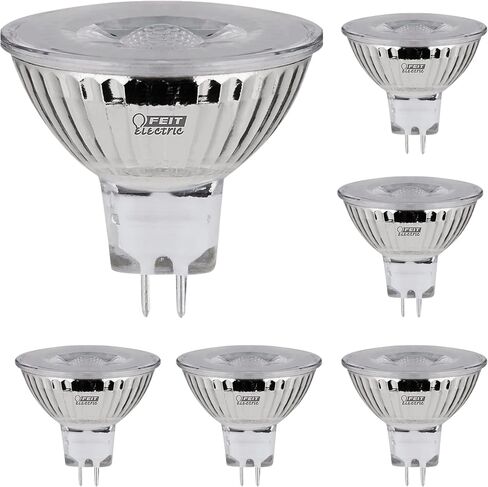 Feit Electric 6W LED Bulbs with 50W Equivalent, Dimmable, MR16 Light Bulbs, 22 Yrs. Lifetime, 500 Lumens, 3000K Warm White, 6 Bulbs - BPEXN/930CA/6 in Saudi Arabia