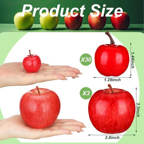 99 Pcs Realistic Fake Apples Mix 6 Styles Artificial Apples Faux Apples Decorative Fruits Foam Plastic Fake Fruits for House Home Party Kitchen Photography Teacher Appreciation Week Party Decor in Saudi Arabia