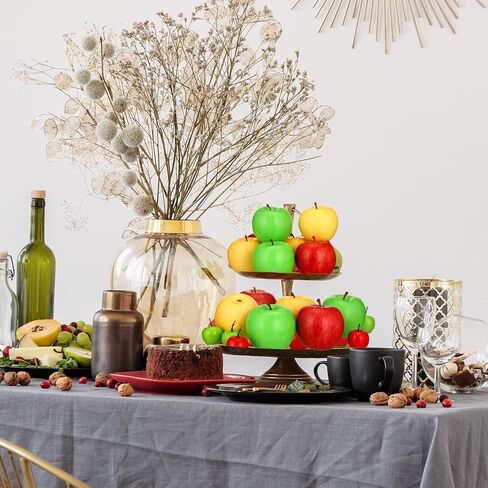 99 Pcs Realistic Fake Apples Mix 6 Styles Artificial Apples Faux Apples Decorative Fruits Foam Plastic Fake Fruits for House Home Party Kitchen Photography Teacher Appreciation Week Party Decor in Saudi Arabia