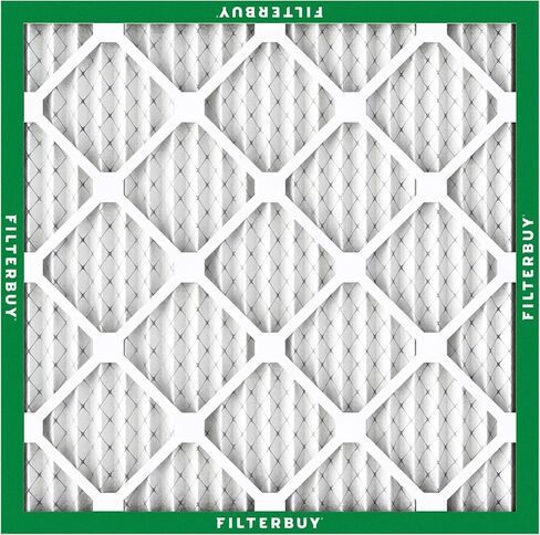 مرشح الهواء Filterbuy 10x10x1 MERV 8 Dust Defense (عبوة من قطعتين)، استبدال مرشحات هواء فرن HVAC AC المطوية (الحجم الفعلي: 9.50 × 9.50 × 0.75 بوصة) in Saudi Arabia