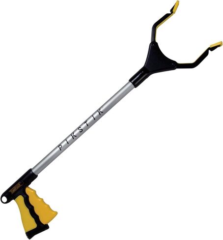 Pro P201, Aluminum Reacher, Wide 5.5" Jaw, 360° Rotating Jaw, Durable and Rust-Proof, Unique Handle and Trigger, 1 Year Warranty, 20", Yellow in Saudi Arabia