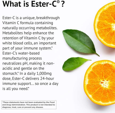 Ester-C® 500 مجم مع كبسولات بيوفلافونويد الحمضية، عدد 120 (عبوة من قطعة واحدة) in Saudi Arabia