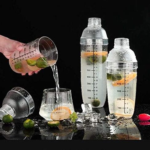 Cocktail Shaker, 24 oz Plastic Cocktail Shaker Set in Saudi Arabia