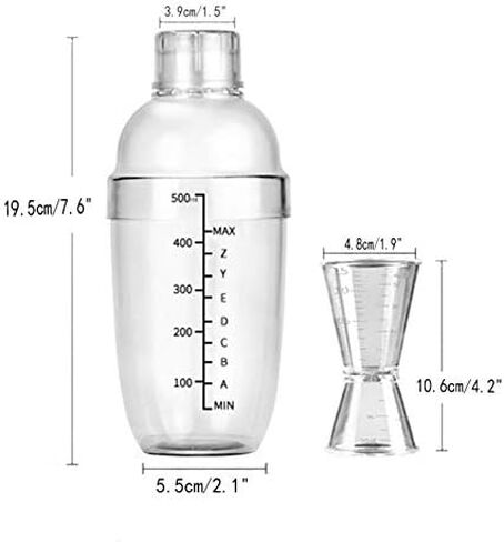 Cocktail Shaker, 24 oz Plastic Cocktail Shaker Set in Saudi Arabia