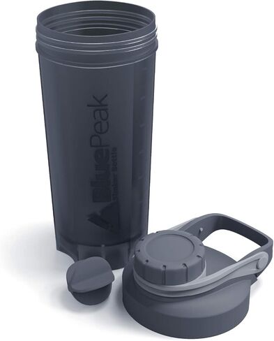 BluePeak Protein Shaker Bottle 28 oz with Twist Cap, Strong Loop Top, BPA Free, Dishwasher Safe, Shaker Balls Included - On-The-Go Large Protein Shakers (3 Pack - Green, Blue, Gray) in Saudi Arabia