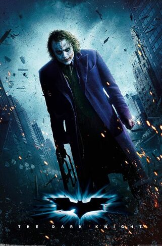 فيلم Trends International DC Comics - The Dark Knight - The Joker - ملصق حائط من ورقة واحدة، 22.375 بوصة × 34 بوصة، إصدار ممتاز غير مؤطر in Saudi Arabia