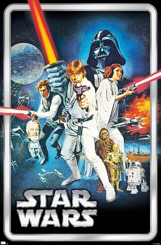 Trends International Star Wars: A New Hope - ملصق حائط كلاسيكي، مقاس 22.37 بوصة × 34.00 بوصة، إصدار غير مؤطر in Saudi Arabia