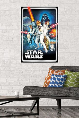 Trends International Star Wars: A New Hope - ملصق حائط كلاسيكي، مقاس 22.37 بوصة × 34.00 بوصة، إصدار غير مؤطر in Saudi Arabia