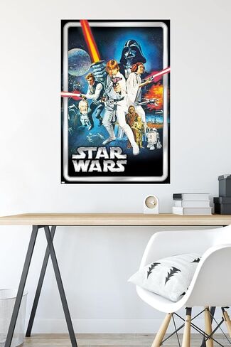 Trends International Star Wars: A New Hope - ملصق حائط كلاسيكي، مقاس 22.37 بوصة × 34.00 بوصة، إصدار غير مؤطر in Saudi Arabia