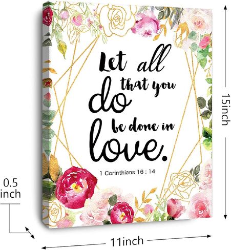 OTINGQD Whatever You Do 1 Corinthians 10:31 Canvas Wall Art,Bible Verse Scripture Canvas Painting Prints for Christian Home Bedroom Office Church Religious Wall Decor in Saudi Arabia