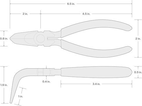 TEKTON 6 Inch 70-Degree Bent Long Nose Pliers | PGF10406 in Saudi Arabia