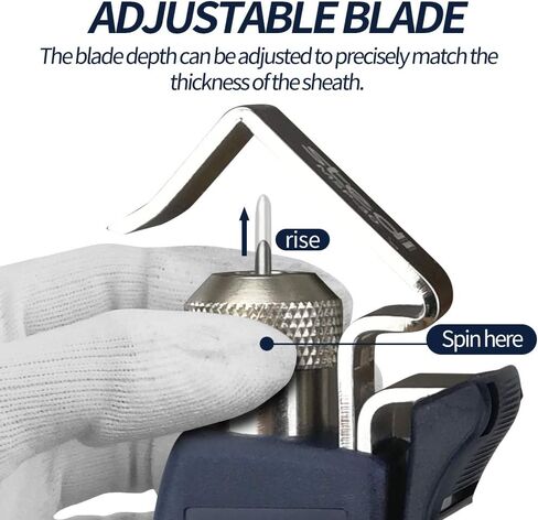 stedi Round Cable Stripper, With Adjustable Cutting Depth, for Fast and Precise Jacket Removal Cable Stripper, Round Cable Slitter with Smooth Incision and No Damage to The Core, 0.18-1'' in Kuwait