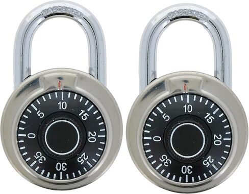 OCD Bargain Pack of Two Combination Lock Dial Padlock Hardened 50, Steel Gym Locker, Bike, School, Anti Shim (Pack of Two) in Saudi Arabia