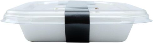 Restaurantware RW Base 12 x 1.5 Inch Packaging Bands 100 Self-Adhering Belly Bands - Disposable Strong Black Paper Label Stickers For Packaging Supplies Keeps Take Out Containers Sealed in Saudi Arabia