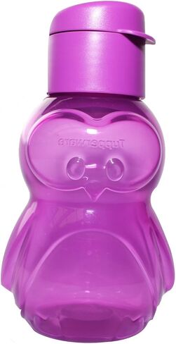 Tupperware Eco Sports Water Bottle 12 Ounces Kids Purple Penguin in Kuwait