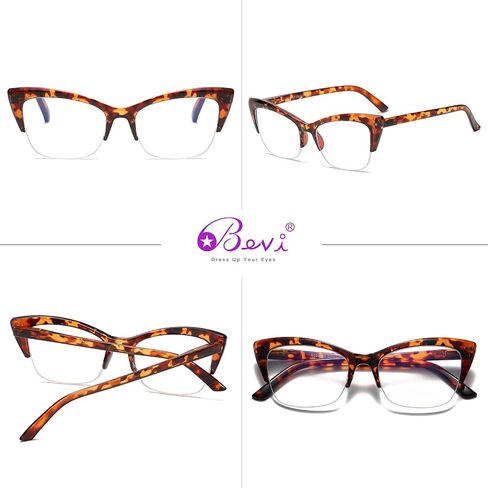 Bevi Blue Light Blocking Reading Glasses with Spring Hinges Magnifying Anti Eye Strain Glasses For Men & Women in Saudi Arabia