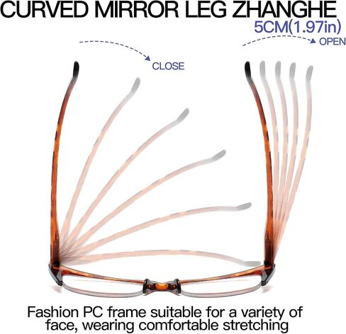 Bevi Blue Light Blocking Reading Glasses with Spring Hinges Magnifying Anti Eye Strain Glasses For Men & Women in Saudi Arabia