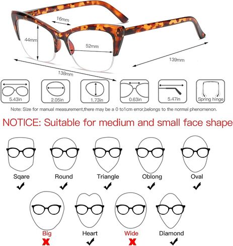 Bevi Blue Light Blocking Reading Glasses with Spring Hinges Magnifying Anti Eye Strain Glasses For Men & Women in Saudi Arabia