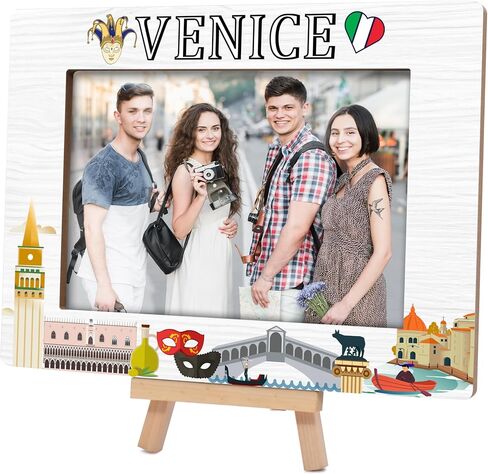 Italy Travel Picture Frames 4x6, Gift for Someone Going to Italy, Honeymoon Vacation Gifts Wood Photo Frames for Home Office Desk Table Decor (A10) in Saudi Arabia