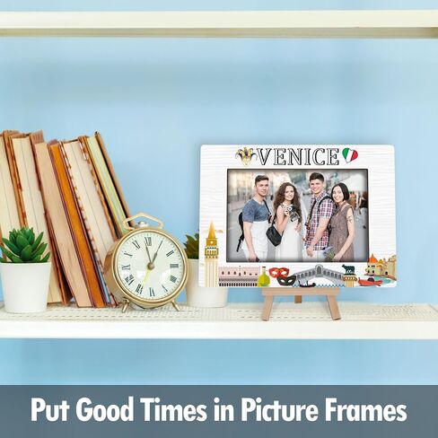 Italy Travel Picture Frames 4x6, Gift for Someone Going to Italy, Honeymoon Vacation Gifts Wood Photo Frames for Home Office Desk Table Decor (A10) in Saudi Arabia