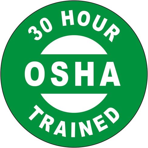 30 Hour OSHA Trained Hard Hat Labels Helmet Vinyl Stickers Decals Reflective in Saudi Arabia