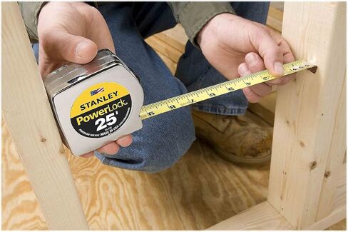 Stanley 33425 Powerlock II Power Return Rule, 1-Inch x 25ft, Chrome/Yellow in Saudi Arabia