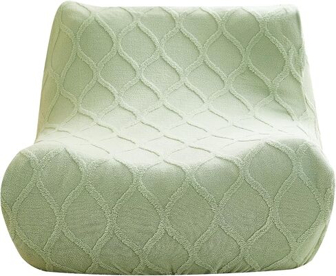 Lazy Floor Sofa Cover, Comfy Fireside Chair Bean Bag Chairs Couch Cover for Adults, Stretch Armless Lounge Chaise Furniture Protector Slipcover for Living Room Bedroom Office Salon (Beige 1) in Saudi Arabia