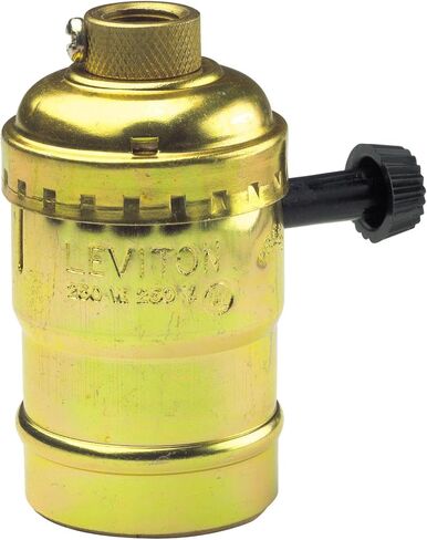 Leviton 7070-PG حامل مصباح كهربائي 2 دائرة، 250 وات، ساطع، متوسط، نحاس in Saudi Arabia