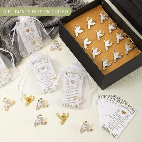 50 Sets Bride Proposal Gifts Wedding Favors Pins Includes 50 Love Dove Lapel Pin Brooches 50 Bridal Shower Greeting Cards 50 White Organza Bags Favors for Guests Bridesmaid in Saudi Arabia