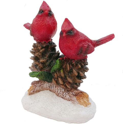 Cardinal Figurines Red Cardinals Bird on Pinecones Home Decor Gifts A in Kuwait