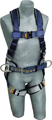 3M 1108501 DBI-SALA ExoFit Construction Harness, Back D-Ring, Sewn-In Back Pad & Belt w/Side D-Rings, Quick-Connect Buckles, Medium, Blue/Gray in Saudi Arabia