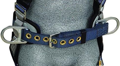 3M 1108501 DBI-SALA ExoFit Construction Harness, Back D-Ring, Sewn-In Back Pad & Belt w/Side D-Rings, Quick-Connect Buckles, Medium, Blue/Gray in Saudi Arabia