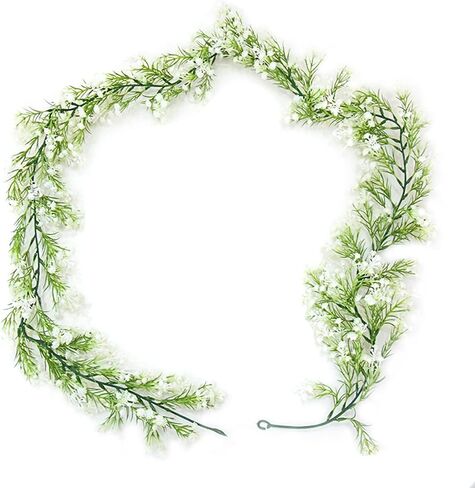 Gypsophila Artificial Flowers Garland 5.5Ft Faux Baby Breath Flowers Vine Real Touch Hanging for Wedding Arch Party Home Decor DIY (Blue) in Saudi Arabia