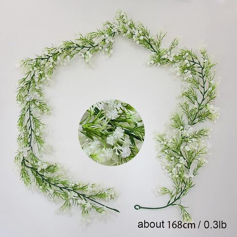 Gypsophila Artificial Flowers Garland 5.5Ft Faux Baby Breath Flowers Vine Real Touch Hanging for Wedding Arch Party Home Decor DIY (Blue) in Saudi Arabia